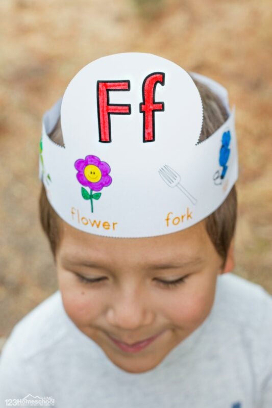 super cute alphabet crowns for kids to read, decorate, trace, and wear for a letter of the week theme. 