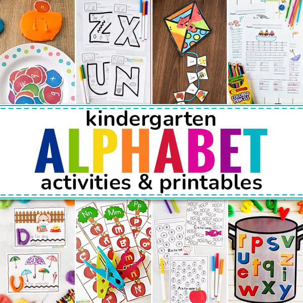 Teaching children their letters with over 60 FUN, hands-on alphabet activities for kindergarten! Plus FREE printable letter worksheets too!
