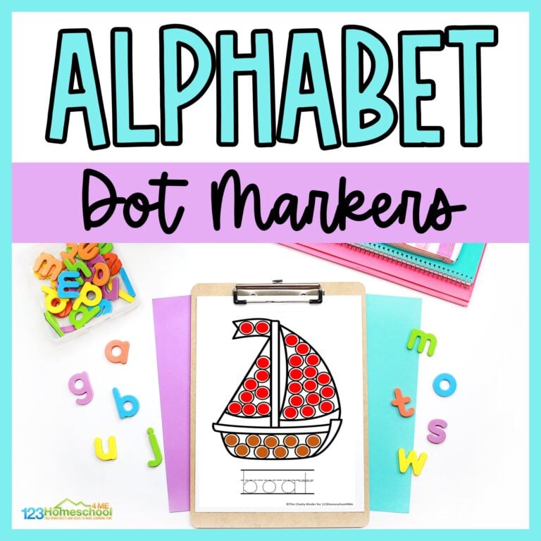 Grab fun & FREE Alphabet Worksheets to use with do-a-dot markers. Use printables to strengthen fine motor skills, ABCs and beginning sounds.