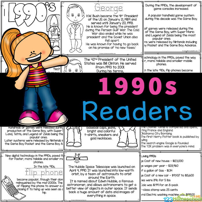 Learn all about the Nineties for kids with American History reader! Life in the 1990s includes 90s' fashion, technology, and more!