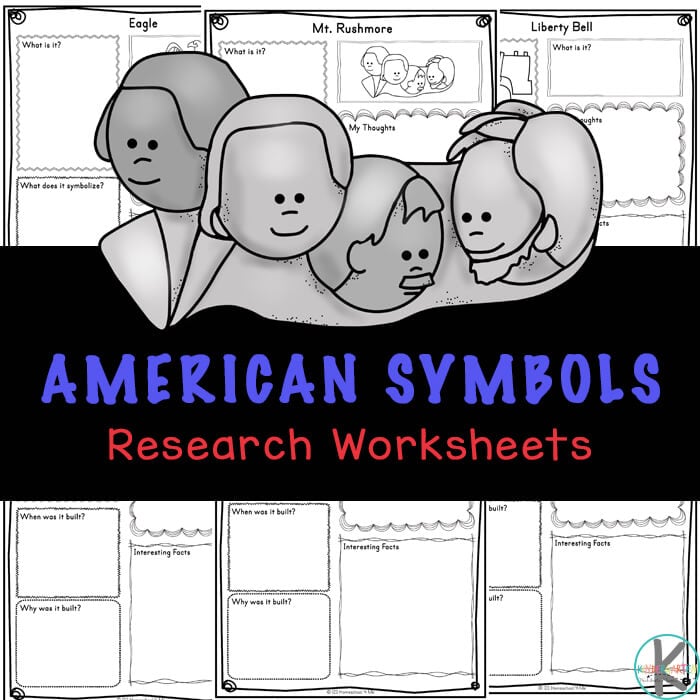 Children will love learning about twelve different symbols of the united states with these fun and free printable american symbols worksheets. These us symbols worksheet are great for learning about the  usa for kids. Grab these free printable united states worksheets for first grade, 2nd grade, 3rd grade, 4th grade, 5th grade, and 6th grade students to make learning about America fun and easy!