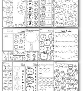 apple worksheets for preschoolers