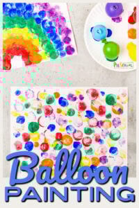 balloon painting art project for toddlers