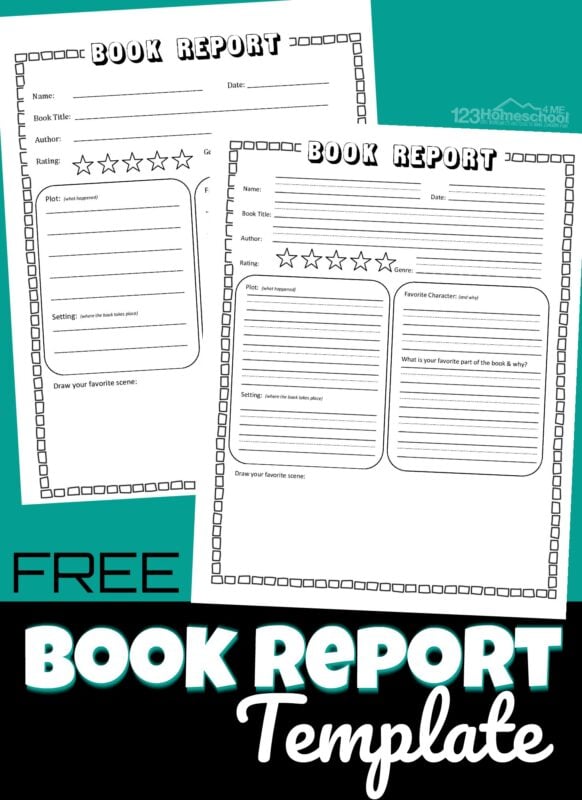 Help students learn to give a good summary of a book with this FREE printable book report template. This book report form is a great resource for parents, teachers, and homeschoolers of kindergarteners, first grade, 2nd grade, 3rd grade, 4th grade, and 5th grade children.