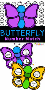 butterfly printable to work on number sense