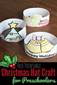 Free printable Christmas Hat Craft