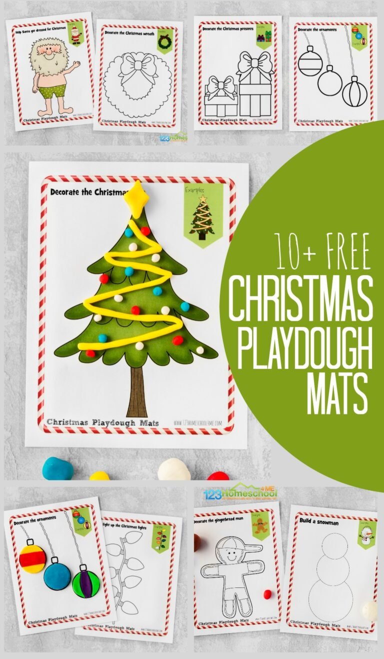 Christmas Playdough Mats