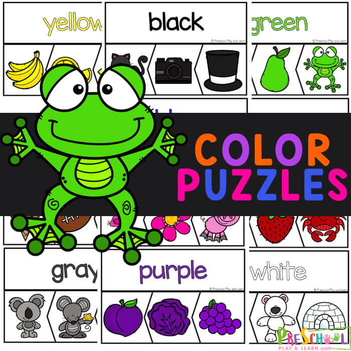 Young children will have fun learning eleven different colors with these fun and free Color Puzzles.This colors printables is a fun way for toddlers, preschoolers, and kindergartners to learn color names and work on color discrimination. This color matching game is perfect for early learners. SImply download pdf file with color activity for toddlers and you are ready to play and learn.