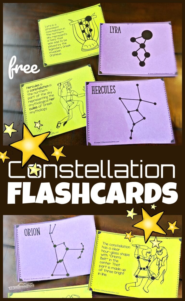 FREE Printable Constellation Flashcards