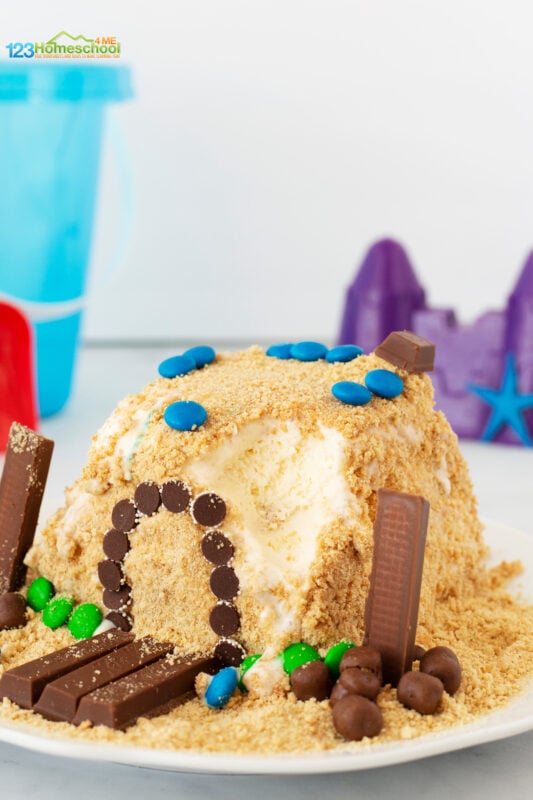 cute summer dessert sandcastle ice cream