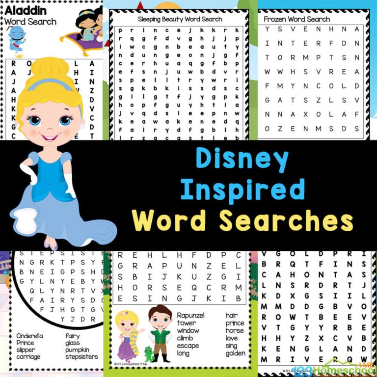 Everyone loves FREE printable Disney word searches! Work on visual discrimination with activity sheets based on favorite cartoon movies!