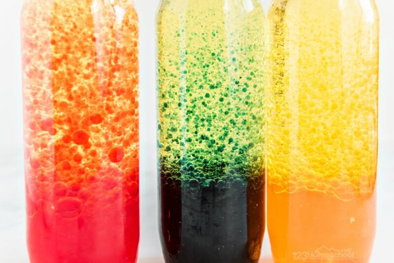 step by step directions for making your own DIY Lava Lamp