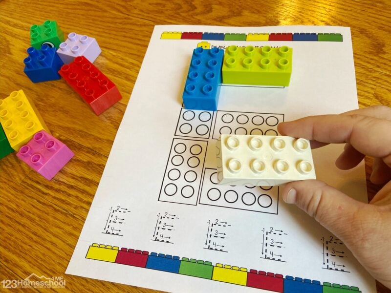 abc printable to teach pre k, kindergarten students with the Duplo Alphabet