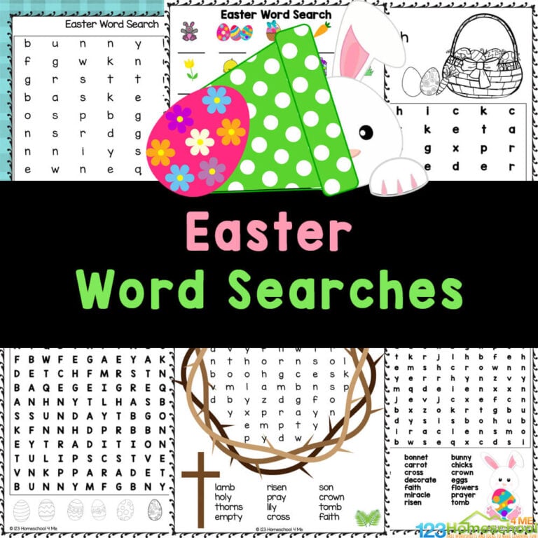 Grab these FREE printable Easter word searches for a fun, no-prep activity this April! These worksheets are perfect on-the-go fun!