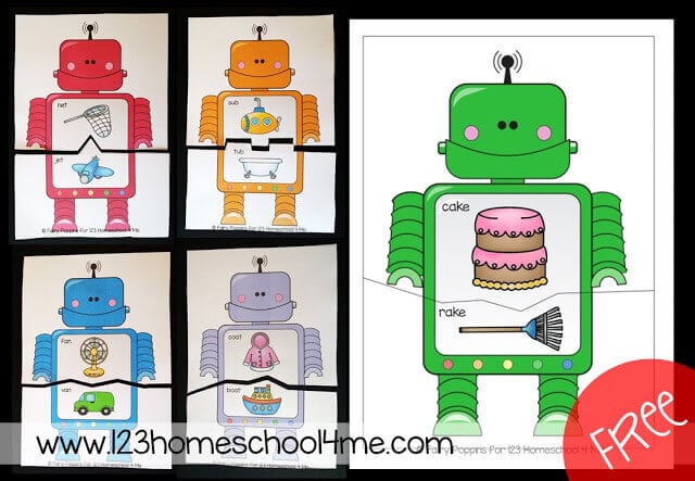 Rhyming Robots puzzles
