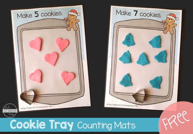 Cookie Tray Christmas Playdough Mats