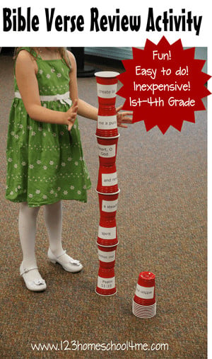 Tower Stack Bible Verse Review Game