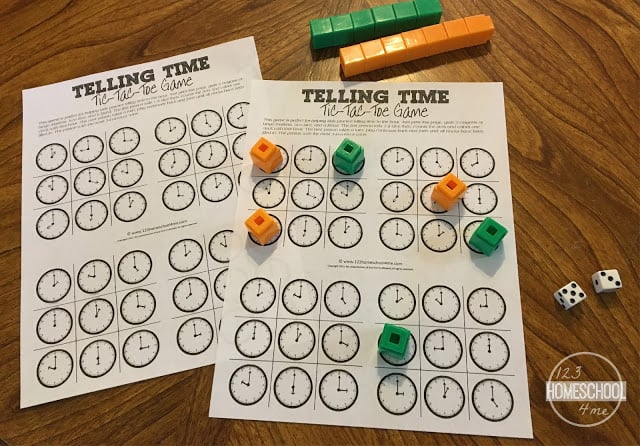 Telling-Time-Tic-Tac-Toe-Game