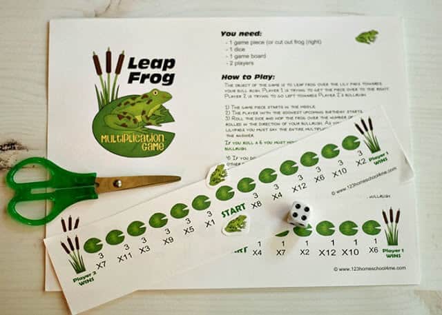 Leap Frog Multiplication Game