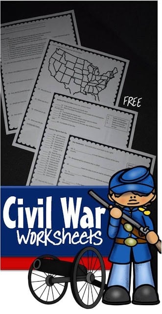 Civil War Worksheets for Kids