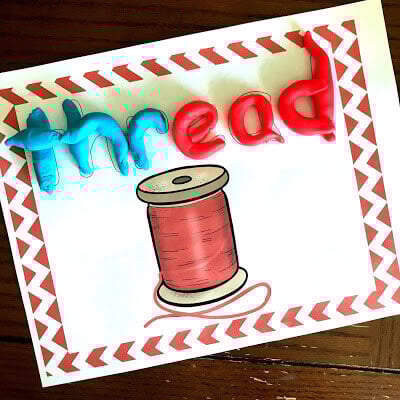 THR Words Playdough Mats – Printable Phonics Activity