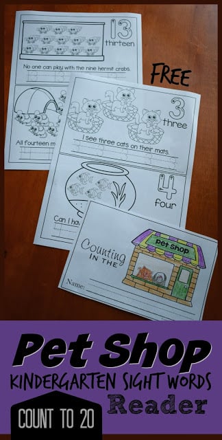 Pet Shop Kindergarten Sight Words Reader