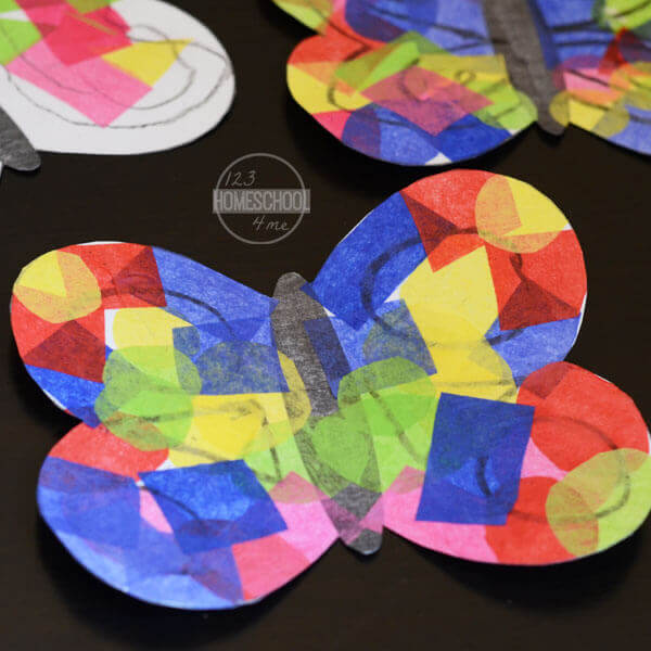 Tissue Paper Butterfly Crafts