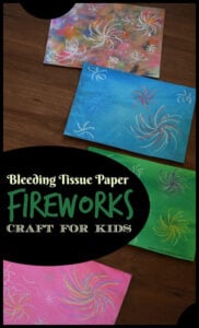 bleeding tissue paper fireworks craft