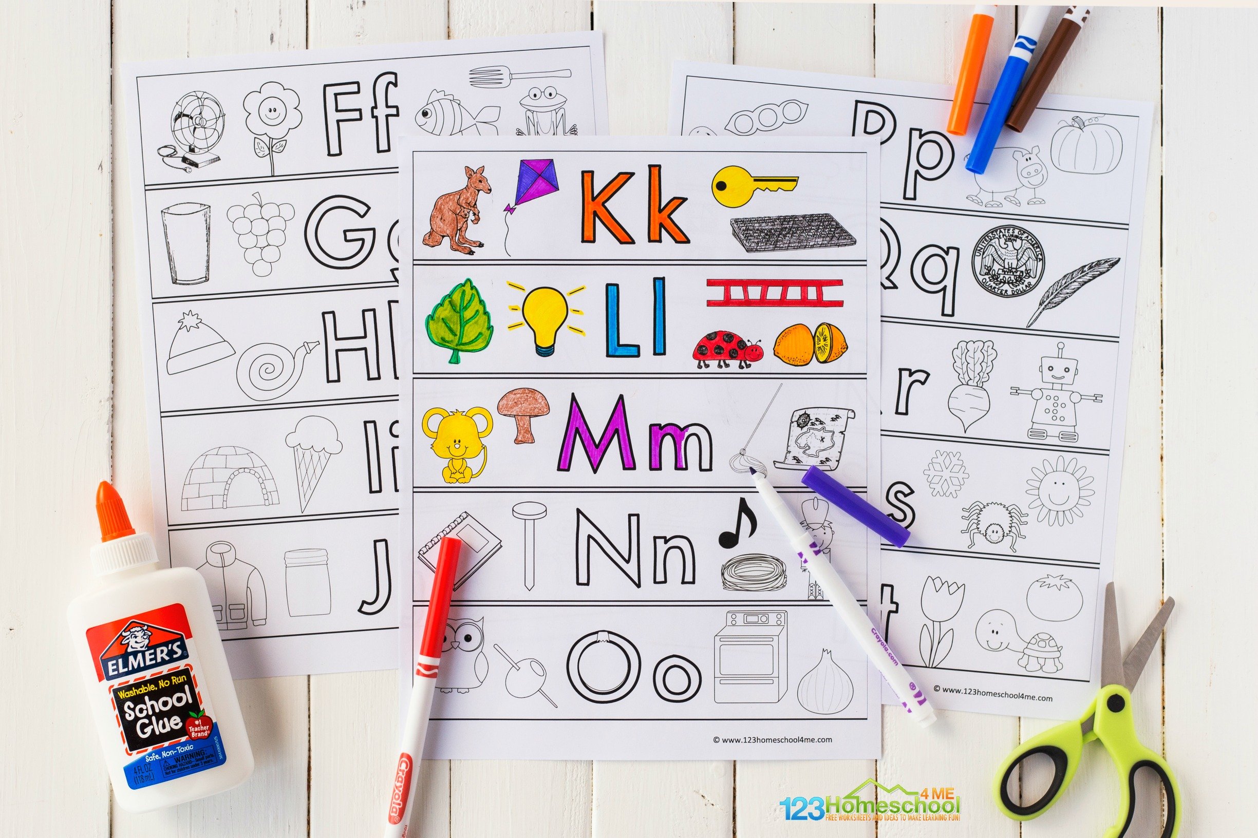 free abc printables to learn upper and lowercase letters, beginning sounds, and phonemic awareness with letter of the day or letter of the week with preschool, pre-k, and kindergarten age students