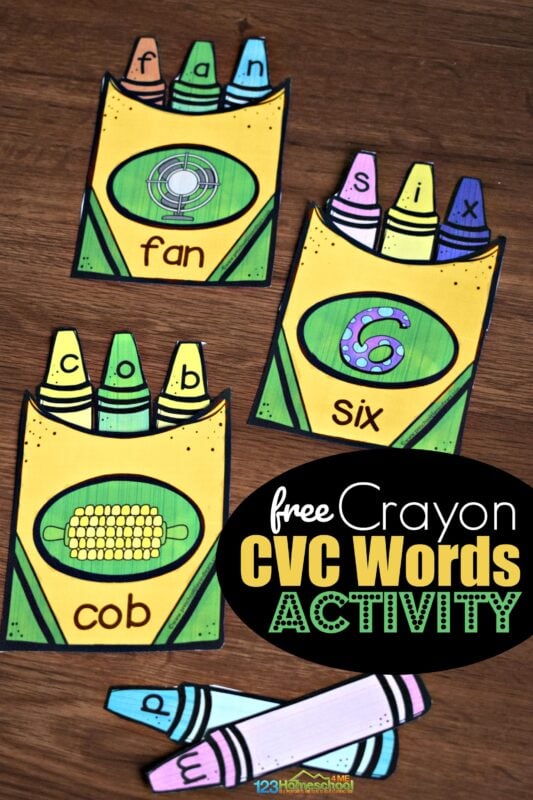 Crayon CVC WOrds Activity