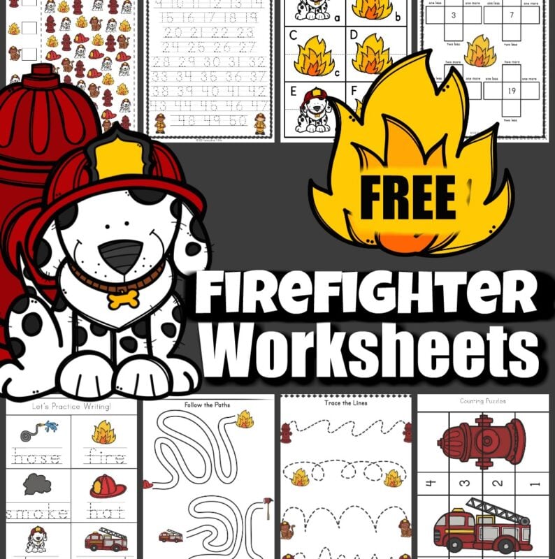 free firefighter worksheets