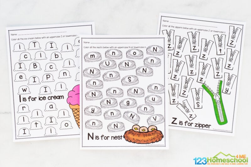 free printable letter recognition worksheets