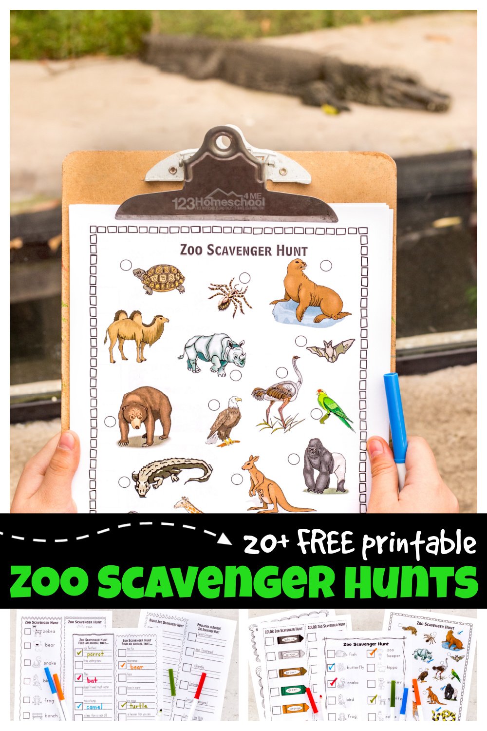 20+ FREE Zoo Scavenger Hunt Printables for Kids