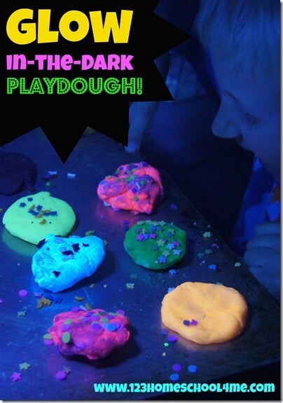 Glow in the dark playdough