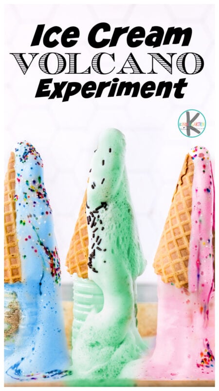 Ice Cream Volcano Summer Science Experiment for kids