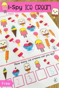 ice cream i spy worksheet