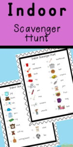 Scavenger hunts are fun indoor activities for kids that help keep kids engaged and moving. This free printable Indoor Scavenger Hunt is a great activity for children of all ages for when it is raining or they are unable to go outside.
