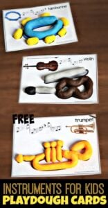 Instruments Free Playdough Mats
