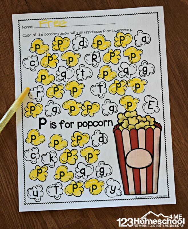 FREE Letter Recognition Worksheets - super cute themed printables from A to Z for preschool and kindergarten age kids #letterrecognition #prek #homeschooling