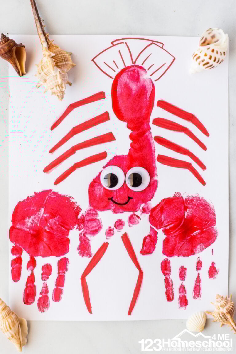 Super Cute Lobster Hand and Feet Ocean Craft for Preschoolers