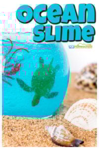 Kids of all ages will love playing with this new ocean slime. Not only does this ocean slime recipe have a wonderful texture and mesmerizing color, but this ocean activity for kidswill lead to hours and hours of creative play. Add this under the sea slime to your next ocean unit for some engaging play with ocean animals with your toddler, preschool, pre-k, kindergarten, first grade, 2nd grade, 3rd graders, and more!  These ocean activities for preschoolers is a MUST try.