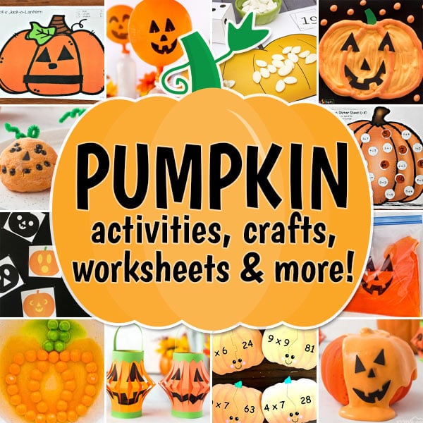 October Pumpkin Activities, Crafts, Worksheets and more!
