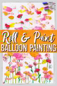 paint and roll summer balloon painting activity for kids