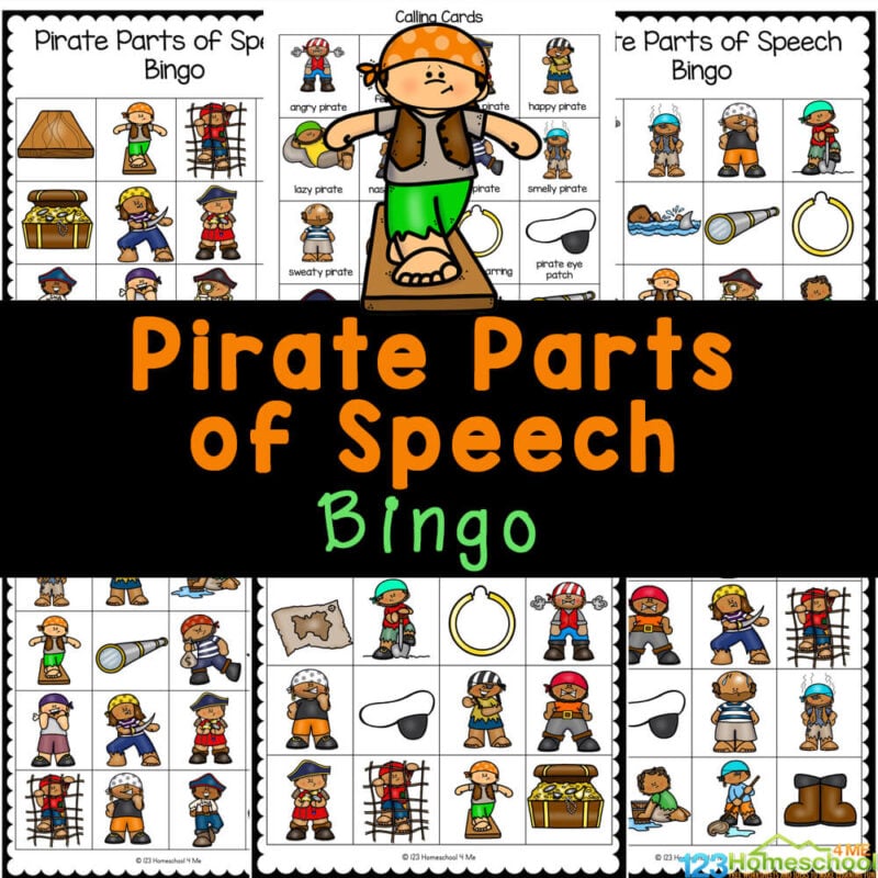 Ahoy there! Grab this FUN, free printable game for 3rd-6th graders parts of speech practice. BINGO is a great hands-on language arts activit.