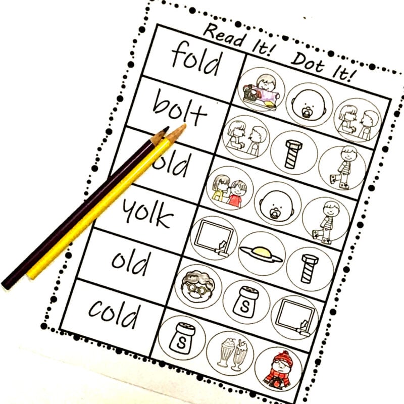 phonics printable to help 1st grade work on phonics for kids