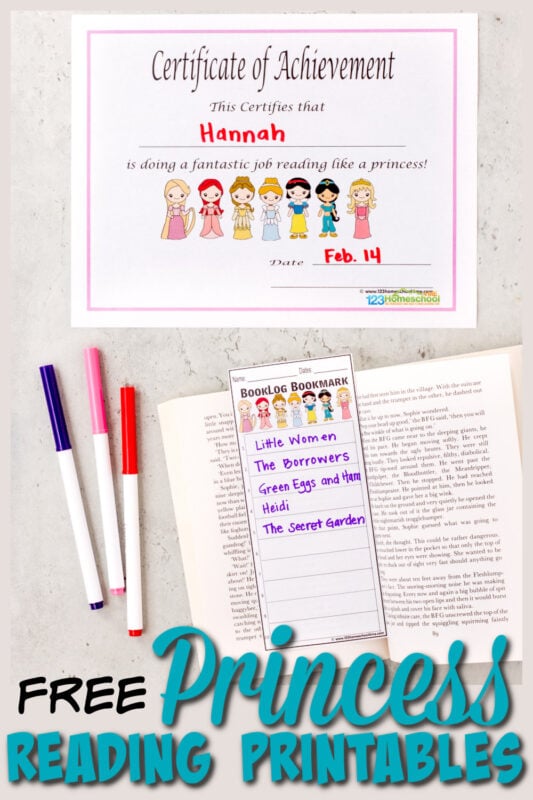 Get your little princess excited about reading with these super cute, princess themed reading log printable.  This pack has lots of free printable reading log options, each with pretty princess clipart to encourage kids to read. The pack containes lots of options including both a reading log book to record all the books your child has read and spots to reacord a daily reading log, a weekly reading log, and a monthly reading log too. We've also included a reading certificate to celebrate your child's reading.  These are super cute and handy for pre-k, kindergarten, first grade, 2nd grade, 3rd grade, 4th grade, 5th grade, and 6th grade students. Simply download pdf file with printable book log and you are ready to isnpire kids to READ!