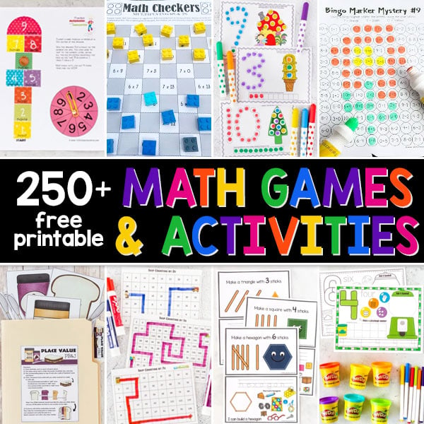 Make learning and practicing math fun for kids in Prek-6th grade with these FREE Math Games and Activities.SO MANY CLEVER IDEAS!
