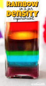Have you ever tried making a Rainbow in a Jar project? If you haven't tried this classic density experiment, I'm going to show you how easy it is to make with a few common household items! This rainbow science experiment is so pretty and will amaze your preschool, pre-k, kindergarten, first grade, 2nd grade, 3rd grade, 4th grade, 5th grade, and 6th grade students. Try this rainbow experiment as part of a weather theme, St Patricks Day activity, a rainbow theme or a spring activity for kids. 