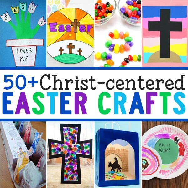 ? Celebrate the resurection with these Jesus Easter crafts! LOTS of religious easter crafts for kids including pretty cross craft ideas for all ages!