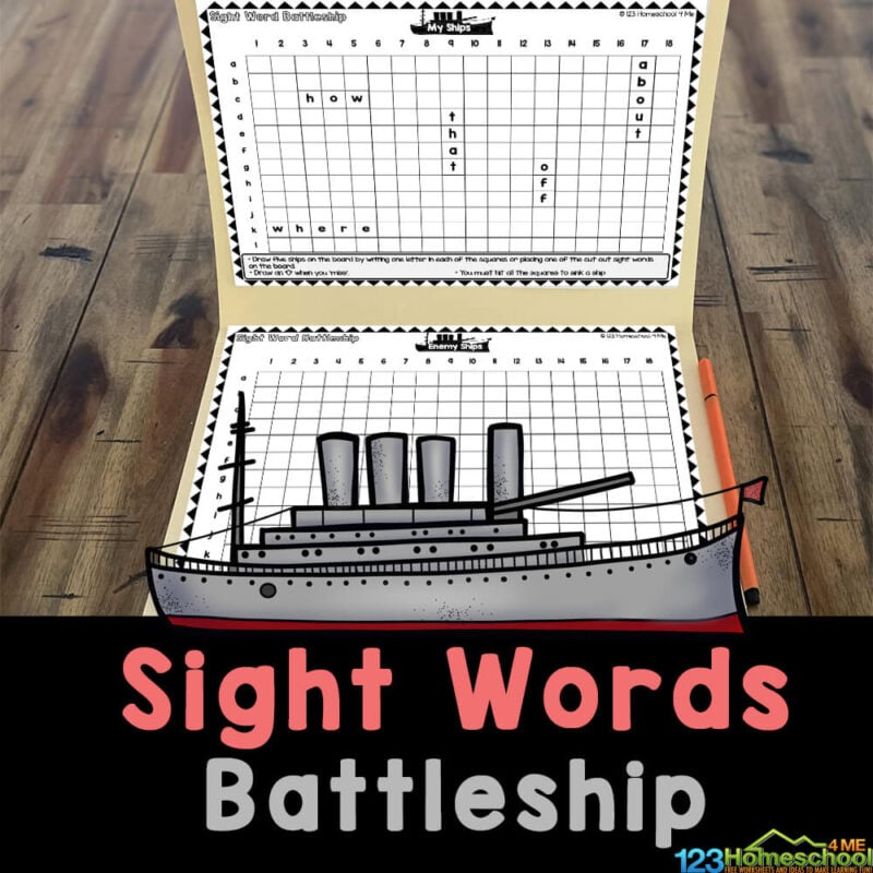 Low-prep, free sight word games makes practice fun for kindergarten, pre-k, & first graders. Print printable pdf file for reading activities!